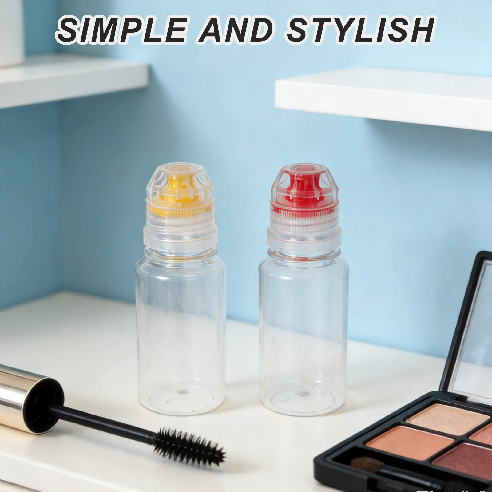 20Pcs Squeeze Bottle Caps Flip Top Accurate Dispensing Plastic Small Bottles Leakproof for Travel Cosmetics Sauce Oil Seasoning view 5