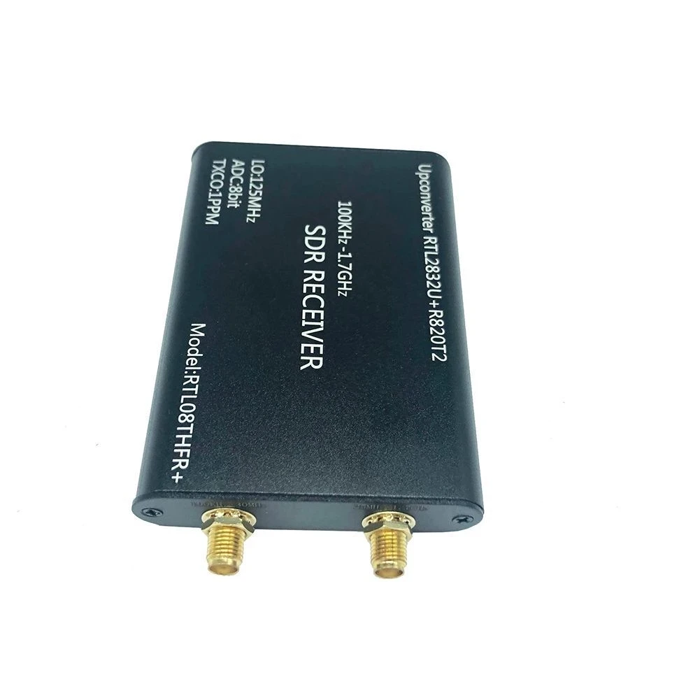 Imagem -03 - Recente 100khz1.7ghz Rtl08thfr Mais Sdr Rádio Upconverter Mais 1ppm Txco Rtl-sdr Receptor Rtl2832u Mais R820t2 Sdr Mais Usb Mais Antena Mais