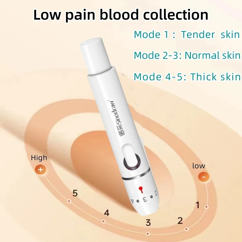 Sanoschleil pen Blood glucose collection pen micro pain finger collection pen glucose tester Blood collection pen adjustable