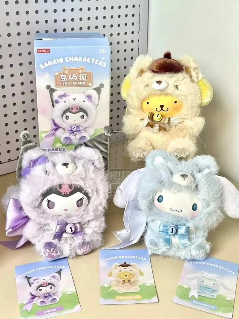 Sanrio Fox Island Series Vinyl Blind Box Toys - Hello Kitty Kuromi Cinnamoroll Keychains Trendy Cartoon Collectibles Gift