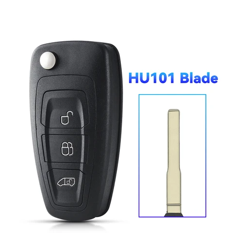 KEYYOU 2/3 кнопки откидной складной корпус дистанционного ключа для Ford Kuga C-Max Focus Fiesta Mondeo Galaxy Transit HU101 / FO21 Blade
