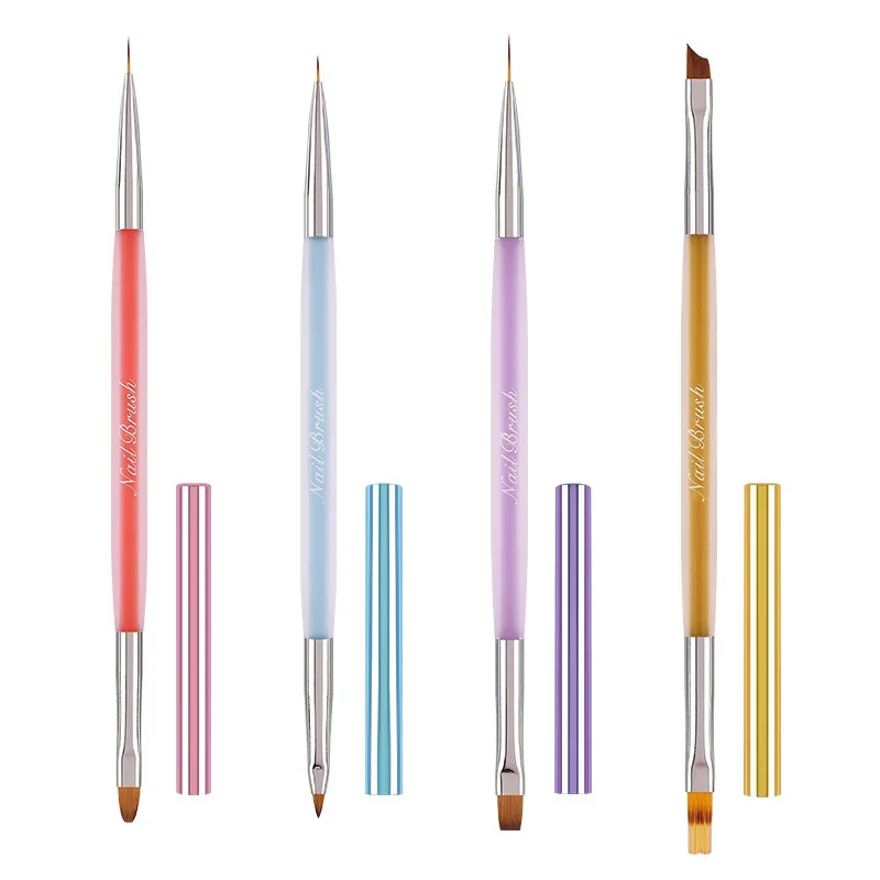 

Double Head Multiple Nail Brush Design Tip Drawing Carving Dotting Nail Pen Builder Flat Liner Acrylic Gel Polish Manicure