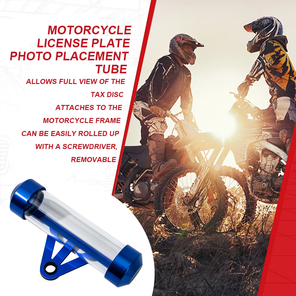 

Держатель для налогового диска мотоцикла, водонепроницаемый цилиндрический держатель, рама с шестигранным ключом, безопасная трубка для мотоцикла, аксессуары для мотоциклов