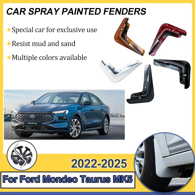 Pelindung Lumpur Mobil Untuk Ford Mondeo Taurus MK5 2022-2025 Auto Flap Splas Splash Guard Fender Depan Belakang Mud Flap Aksesoris Alat Mobil