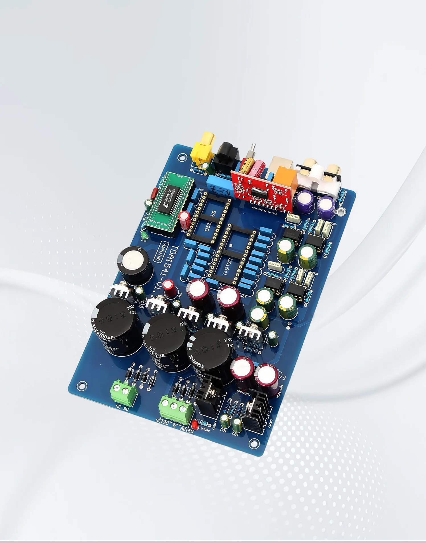 TDA1541 Glasfaser-, Koaxial- und USB-Audio-DAC-Dekodierungsplatine ohne TDA1541 SAA7220 – Detail 5