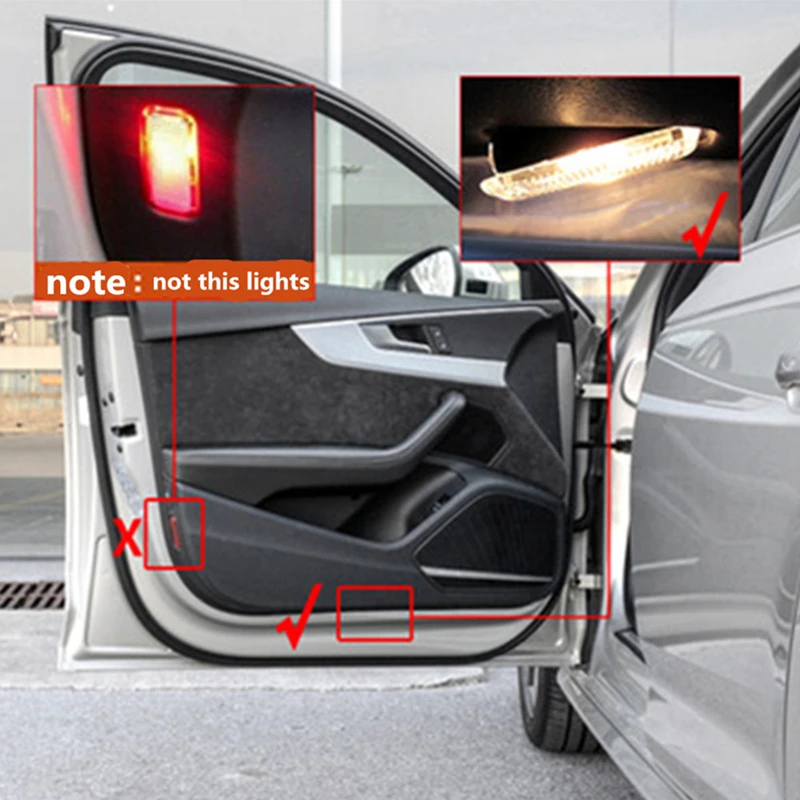 2 قطعة LED باب السيارة ترحيب أضواء لأودي A1 A3 8P 8V A4 A5 A6 A7 A8 Q3 Q5 Q7 Q8 Sline TT شعار العارض شبح الظل مصباح