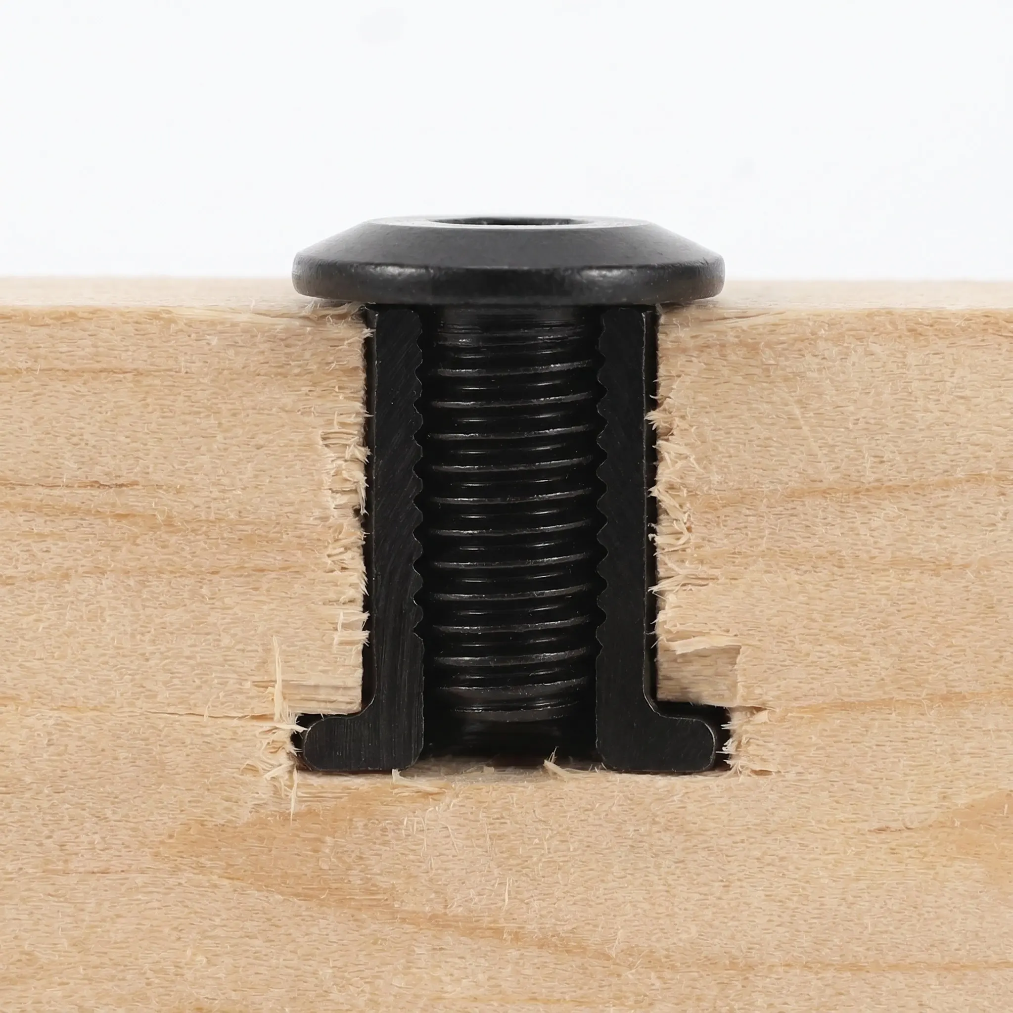 40Sets Furniture Connector Bolts Black Round Head Screw Fastening Kit for Bed Frame Wardrobe Cabinet Joints Screw Post Bolts