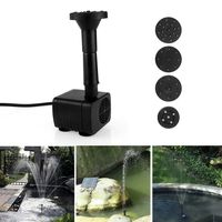Power Panel Kit Mini Solar Panel Water Pump 4 Nozzles DIY Solar Fountain Pump 200L/H DC Brushless Solar Water Fountain Indoor