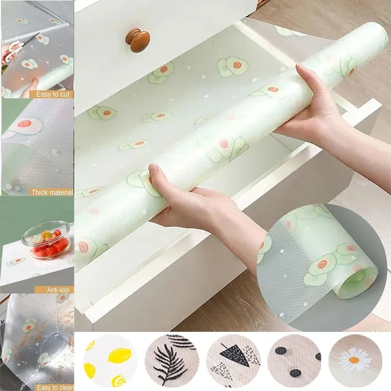 1PC EVA Paper Drawer Mat Wardrobe Kitchen Cabinet Mat Waterproof and Oil-proof Mats Non-stick Cabinet Household Waterproof Mats