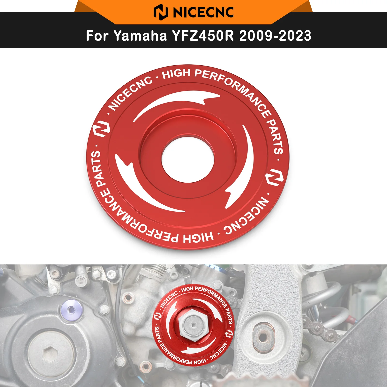 NICECNC For Yamaha YFZ450R YFZ 450R 2009-2023 Sprocket Guard Cover Protection YFZ450X 2010-2011 YFZ450 2017 ATV Accessories