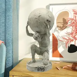 Greek Titan God Statue Decor Gift Sisyphus Statue Figurine Roman Statue Desktop Figure Home Decor Carrying The World Statue