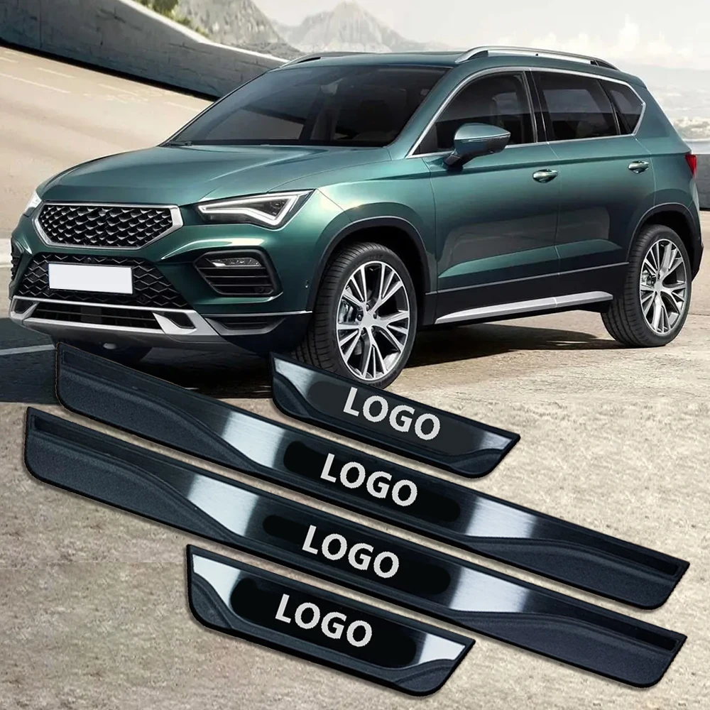 

For Seat Ateca Car Door Sill Protector Trim Scuff Plate Accessories Pedal Styling Stickers 2020 2022 2023 2024 2025