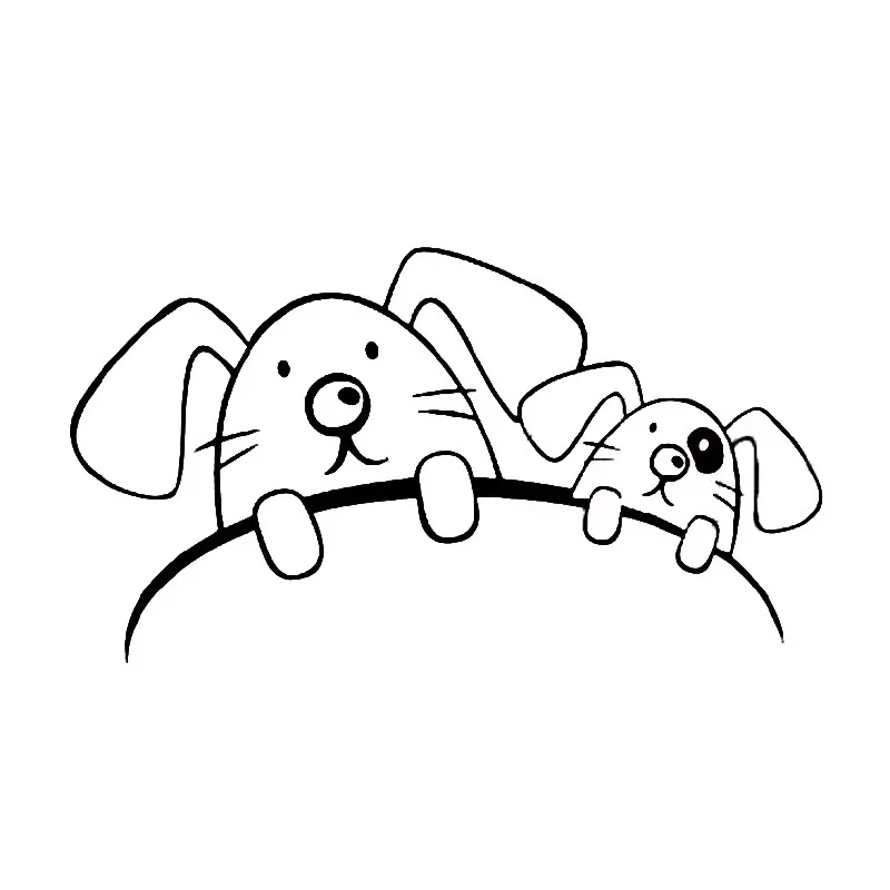 

23*12.5 cm cute rabbit cartoon avatar design car window bumper motorcycle helmet decoration vinyl car sticker