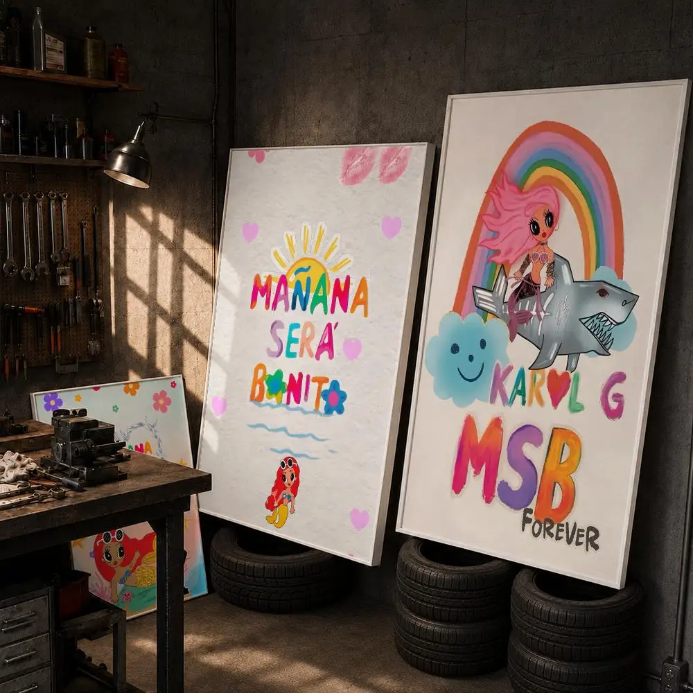 Karol G Manana Sera Bonito Self-adhesive Art Poster HD Wall Art Home Decor Waterproof Print Bedroom Garage Party Gift