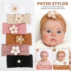 New Flower Nylon Girl Hairband Elastic Soft Baby Headband for Children Turban Headwear for Newborn Baby Kids Hair Accessories