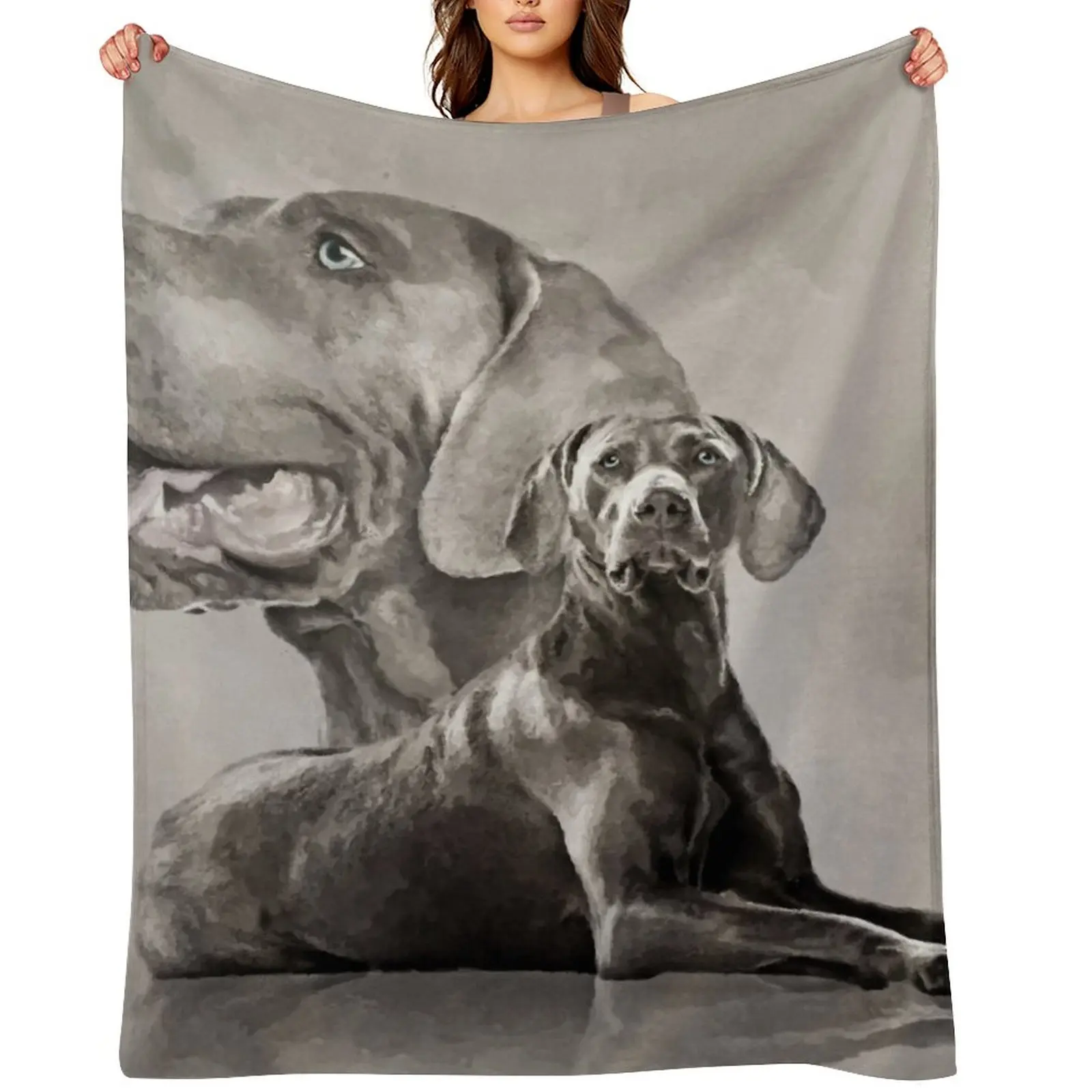 

Weimaraner Dogs Collage #2 Throw Blanket Loose Bed linens Decorative Sofas Sofa Throw Blankets