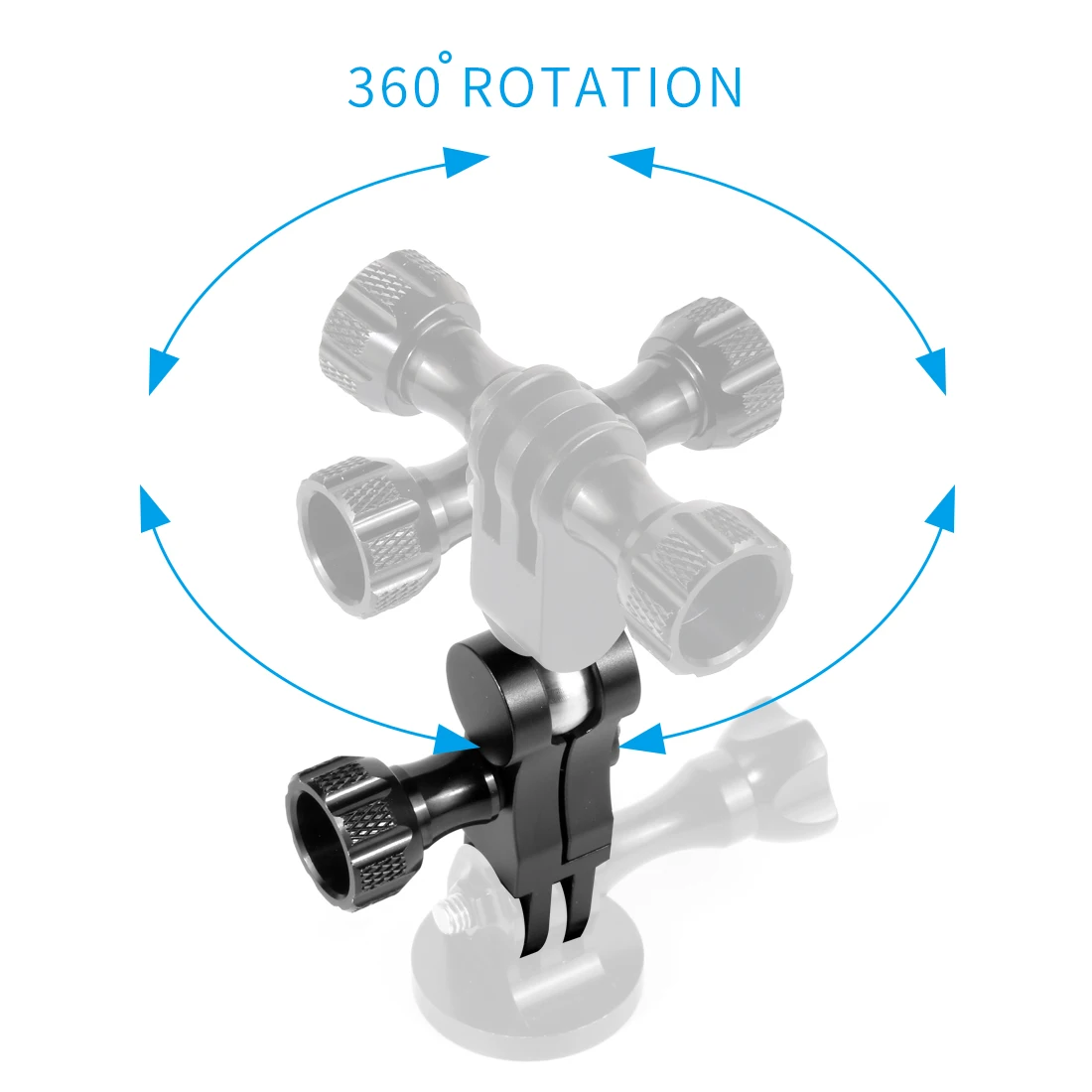 360-Grad-drehbare Gelenk-Adapterhalterung aus Aluminium für Gopro 13 12 XiaoYi SJCAM SJ4000 für Insta360 X4 OSMO Action-Kameraständer – Detail 9