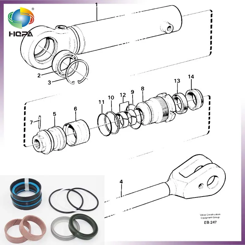 

VOE 11990439 VOE11990439 STEERING CYLINDER SEAL KIT FOR VOLVO HEAVY LOADER L50B L50C L50D L50E L70B L70C L70D
