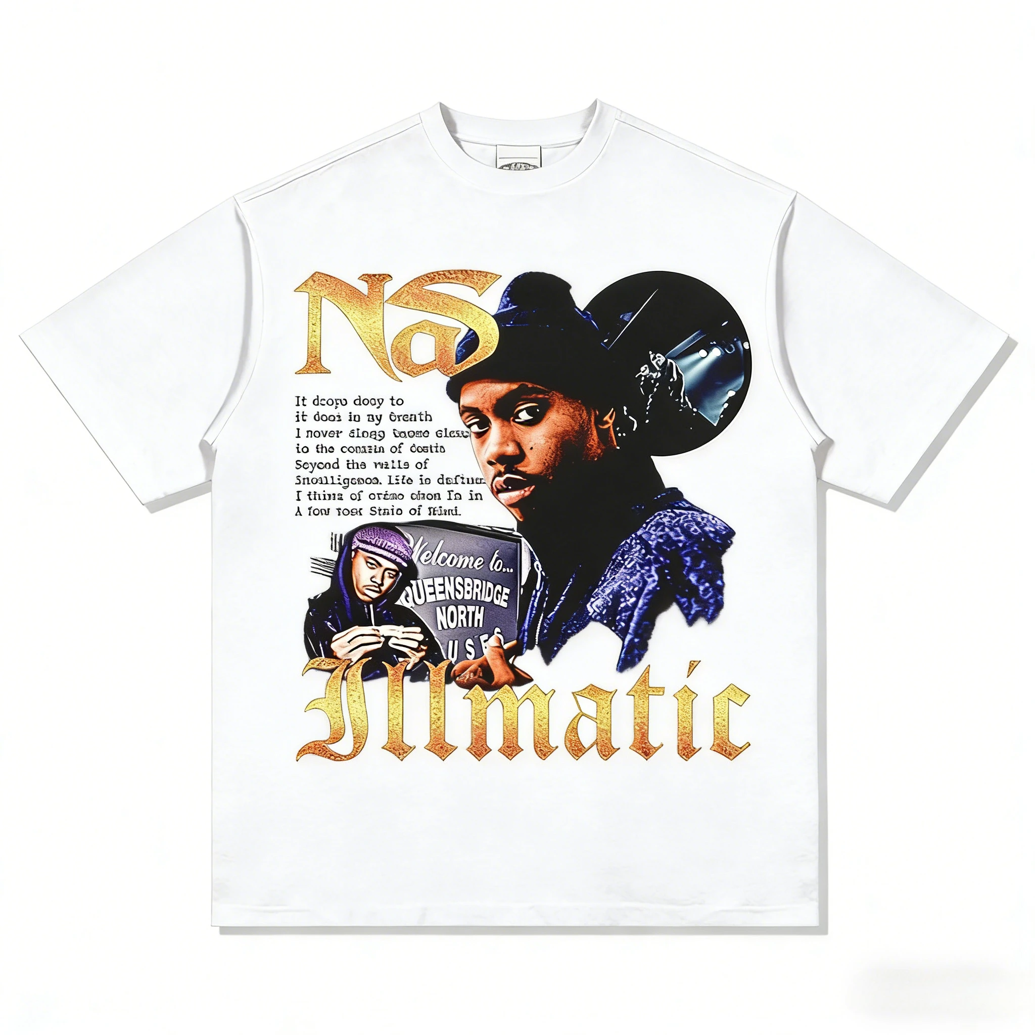 Nas Illmatic Graphic T-Shirt Men's & Women's Oversized Cotton Comfortable Classic Rap Fashion Crew Neck Short Sleeve Tee
