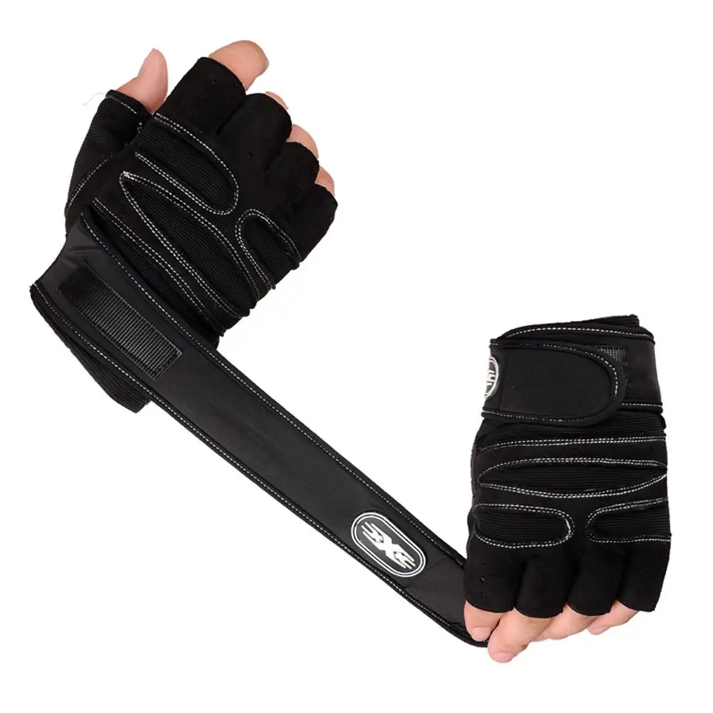 

Anti slip Dumbbell Fitness Gym Weightlifting Half Finger Training Sports Gloves Protection Outdoor Gloves Microfiber Wrist