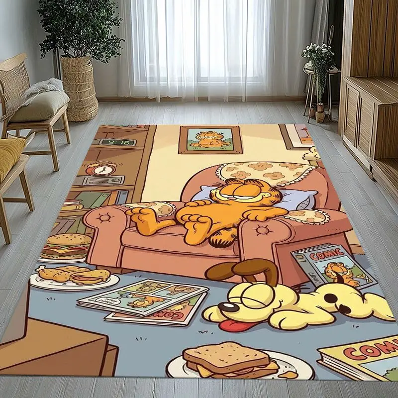 Funny Cartoon G-Garfield Soft Non-Slip Large Area Rug for Living Room,Bedroom Playroom Carpet Mat for Sofa,Home Decor Gift