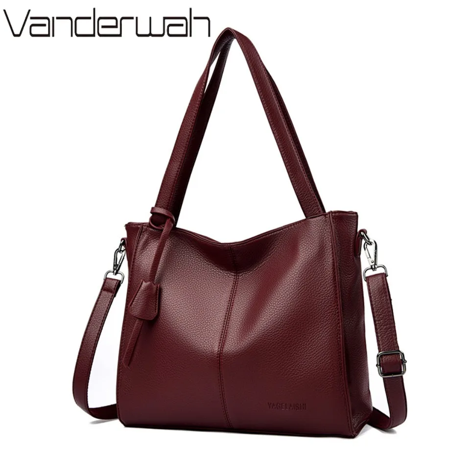 

Genuine Brand Top Quality Leather Casual Tote Bag Luxury Handbags Women Bags Designer Shoulder Hand Bags for Women Sac A Main