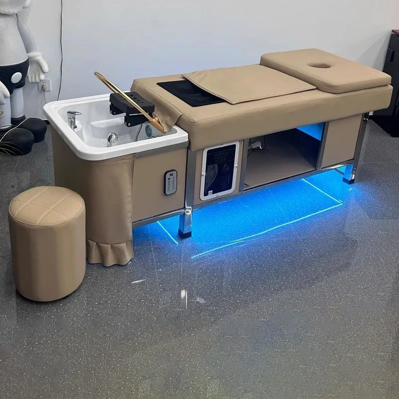 Headspa Bed Hair Spa Pedicure Foot Salons Shampoo Single Sleeping Water Styling Complete Mobilier Coiffure Beauty Washbasin