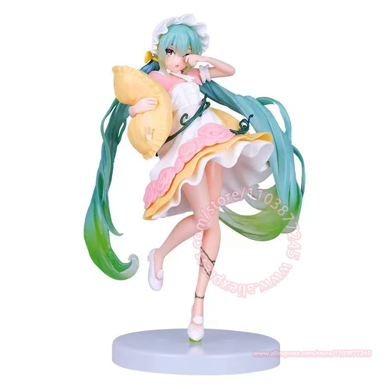 Jouet modèle Hatsune ata ku, ornements de cheminée, figurine de voiture, décoration anime, main périphérique, cadeau d'anniversaire, forme mignonne au beurre, Kawaii