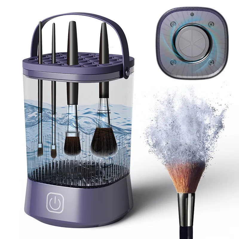 Electric Makeup Brush Cleaner Automatic Spinner Makeup Brush Holder Stand Women Lazy Cleaning Brush Washer Quick Dry Care