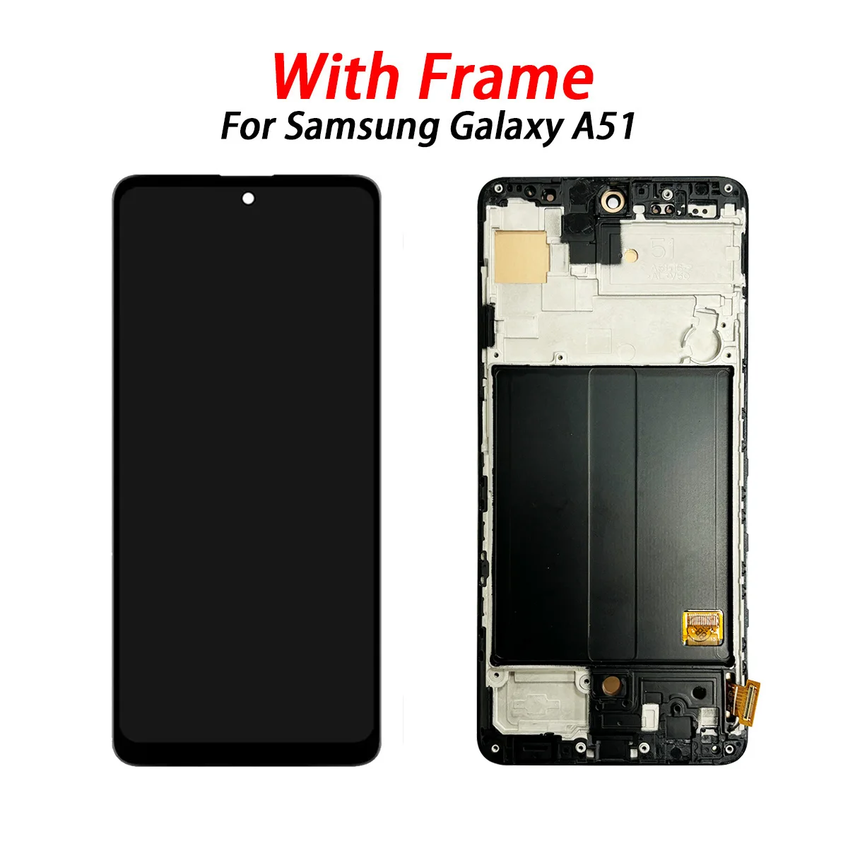 AMOLED For Samsung Galaxy A51 LCD A515 A515F A515F/DS A515FD LCD Display Touch Screen with Frame Digitizer Assembly  Replacement