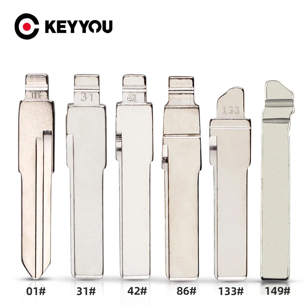 

KEYYOU #01 #42 #31 #86 #133 #149 Key Blade For Audi VW Polo Passat B5 Tiguan Golf Santana Bora Seat Skoda HU66 Uncut Key Blade