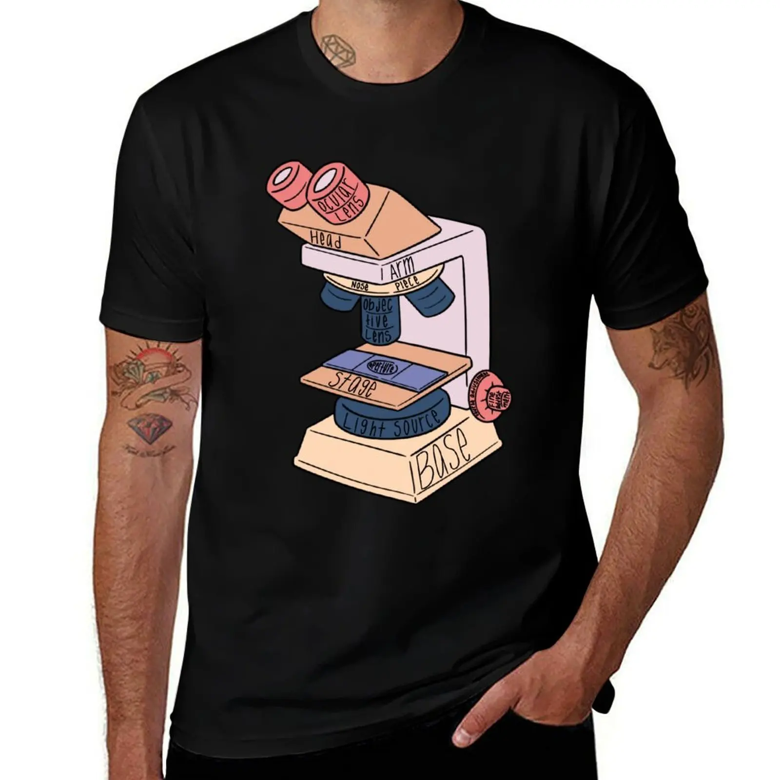 Labeled Microscope T-Shirt Holiday Party Tee Shirt