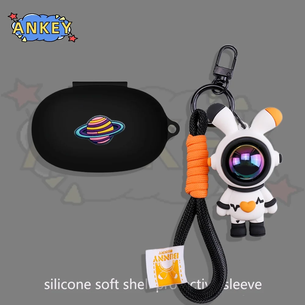 for Anker Soundcore Space A40 Sport X10 Case Earphone Silicone Astronaut Bear Earbuds Soft Protective Headphone Cover