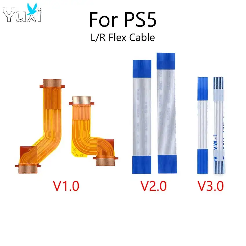 YuXi For PS5 BDM-010 020 030 LR Left Right L1 L2 R1 R2 Motor Connect Ribbon Flex Cable for P5 V1 V2 V3 Handle Button Board