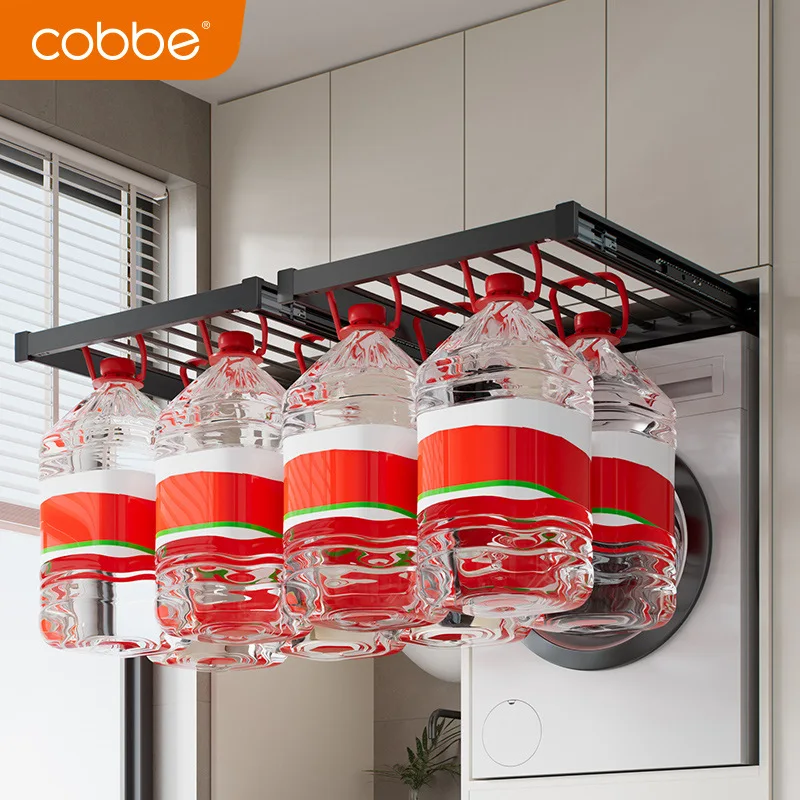 Invisibility Pull-Out Clothes Rail Wardrobe Extendable Sliding Hanger Balcony Washing Machine Dryer Rack Pants Slide Out Hanger