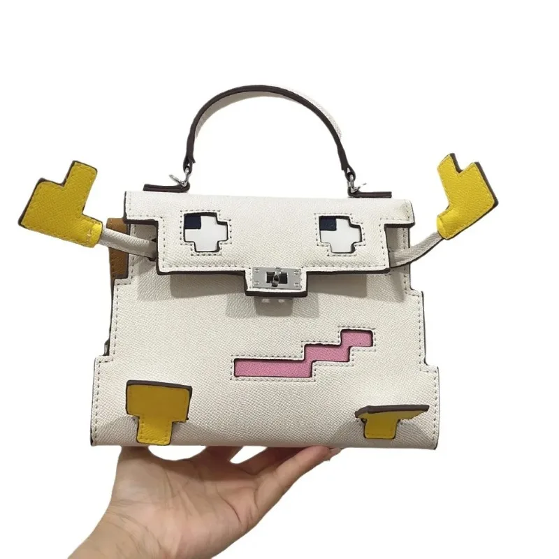 

Women's Mosaic Robot Vintage Lock Famous Designer Brand Luxury Aesthetic Y2k Messenger Square Shoulder Crossbody Bag Female Sale