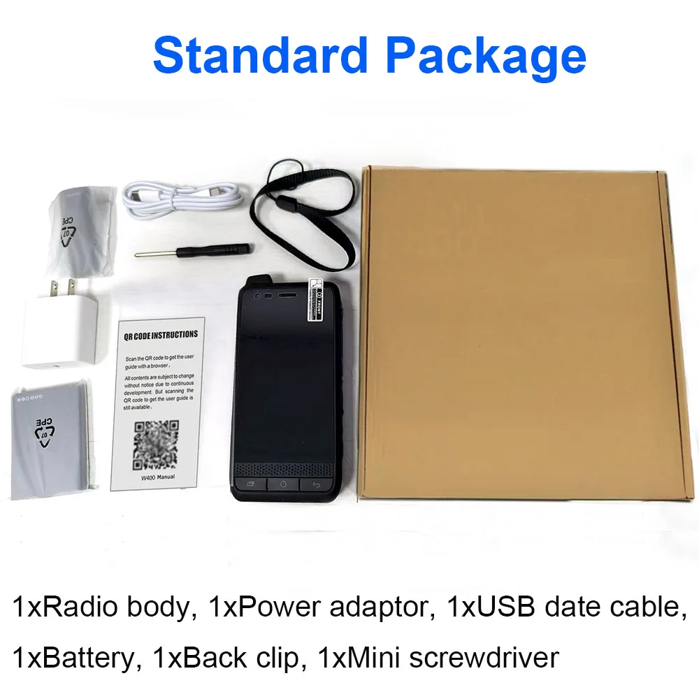جديد Anysecu W400 Android 15 4G شبكة راديو فتح WIFI NFC Poc Walkie Talkie F400 العمل مع Real-ptt Zello Pocstar
