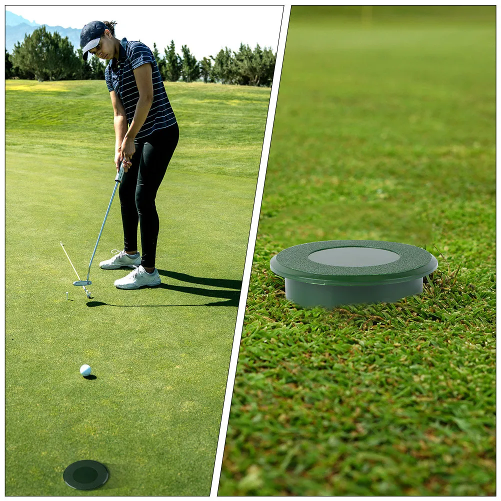 2Pcs Professional Golf Cup Lid Cover for Putting Green Training Enhances Focus Alignment Speed Control Golf Coaching Tool