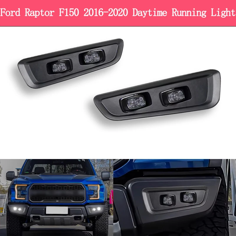 

Ford Raptor F150 2016-2020 Daytime Running Light Modification Front Fog Light Assembly Monochrome White/Yellow Light 1 Pair