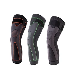 Lengthened Sports Knee Pads Warm Basketball Running Knee Pads Men's Women's Knitted Riding Long Strap Knee Pads