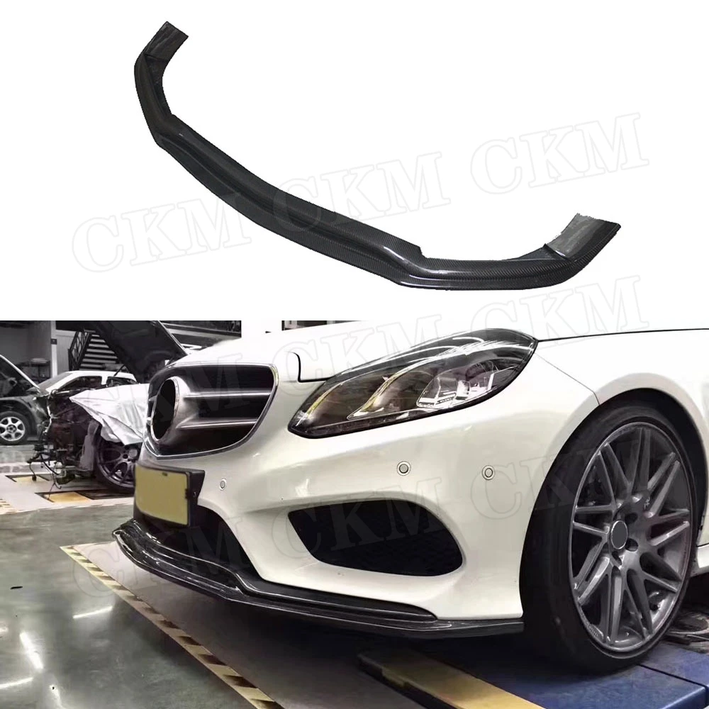 

Carbon Fiber for Mercedes Benz E Class W212 E260 E300 E400 Sport Sedan 4 Door 2014 2015 Car Styling Front Bumper Lip Spoiler