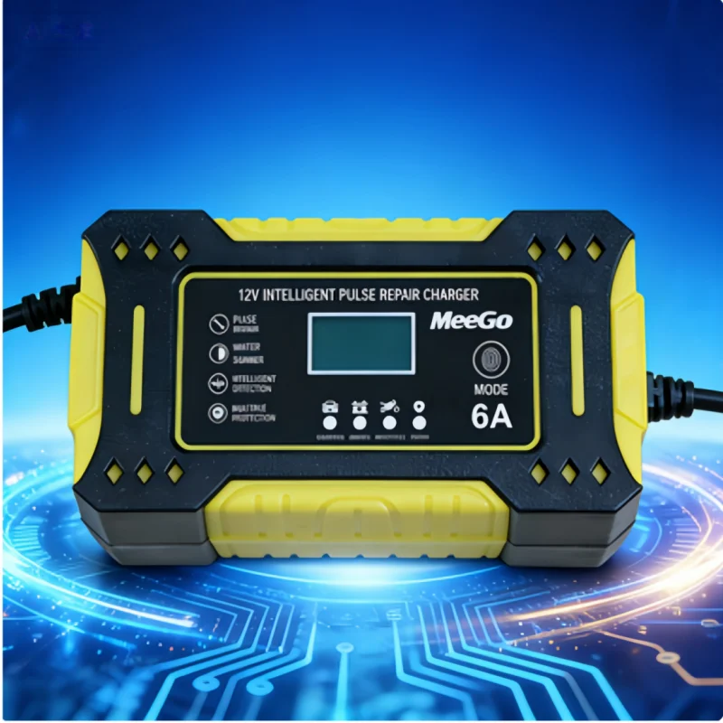 Spot Goods 12V 6A Intelligent LCD Car Battery Charger with Versatile Charging Unit for Cars And Motorcycles