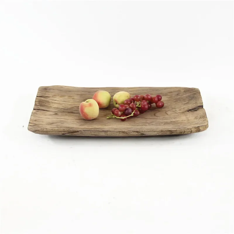 Professional Handmade Retro Craft Tray Fruit Plate Home Furnishing Homestay Decoration Artistic Serving Platter for Living