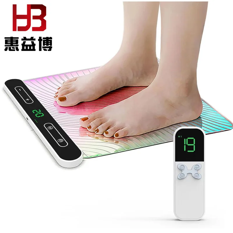 

ems Colorful Massage Foot Pad Micro Current Pulse Acupoints Massage Pad, Therapy Machine Massage Pad