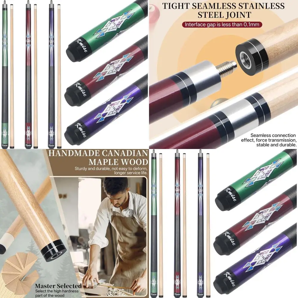 

Набор из 58 киев для бильярда, 18-21 унций, из клена, для взрослых, разные цвета, идеально для барных и домашних столов