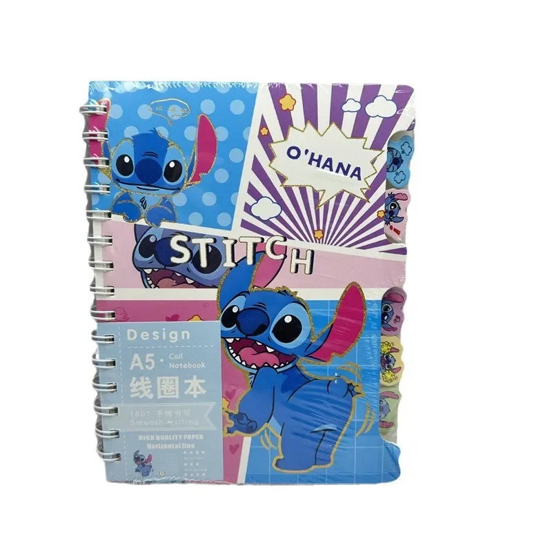 A5 Disney Stitch Notebook 100 Pages 3D Cartoon Notebook Stitch Handbook Wholesale Office School Supplies Writing Pads Notebooks