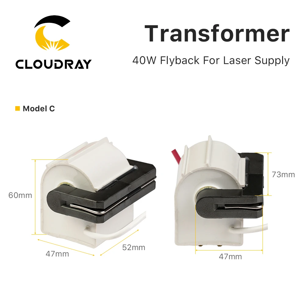 Cloudray 40W High Voltage Flyback Transformer Model B for CO2 40W Laser Power Supply