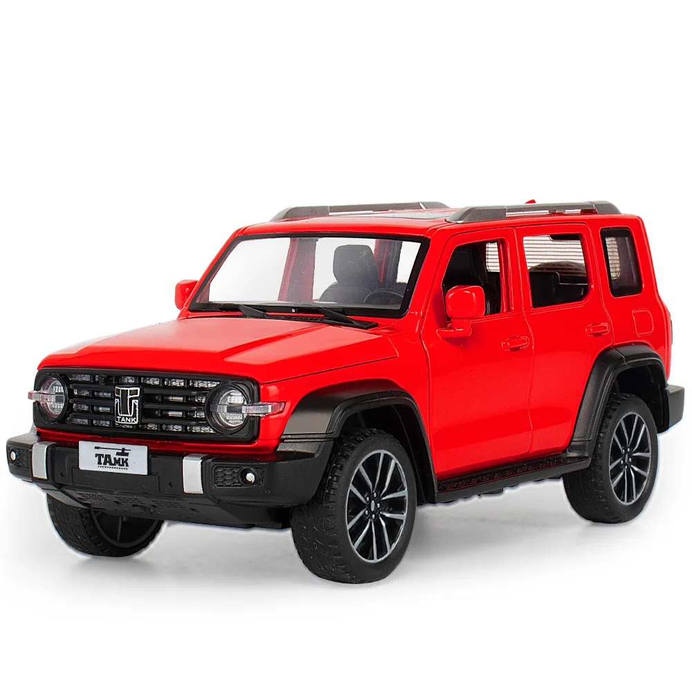 1:32 Tank 300 SUV Off-Road Version Car Alloy Car Model Diecasts Metal Toy Off-road Vehicles Car Model Sound and Light Gifts