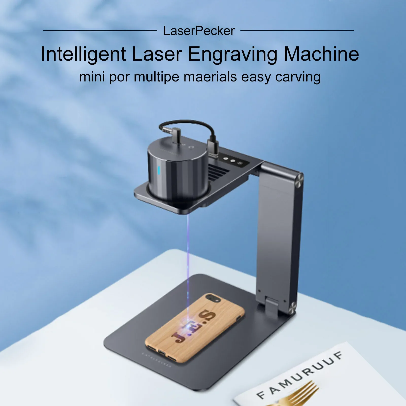 

Laserpecker Pro Laser Engraver 3D Printer Portable Mini Laser Engraving Machine Desktop Etcher Cutter Engraver with Bracket