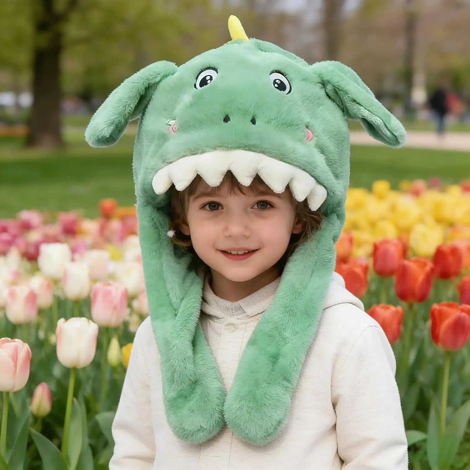

Funny Animal Hat with Moving Ears for Kids, Cute Cosplay Hat for Easter Holiday Party, Novelty Plush Hat Gift for Children